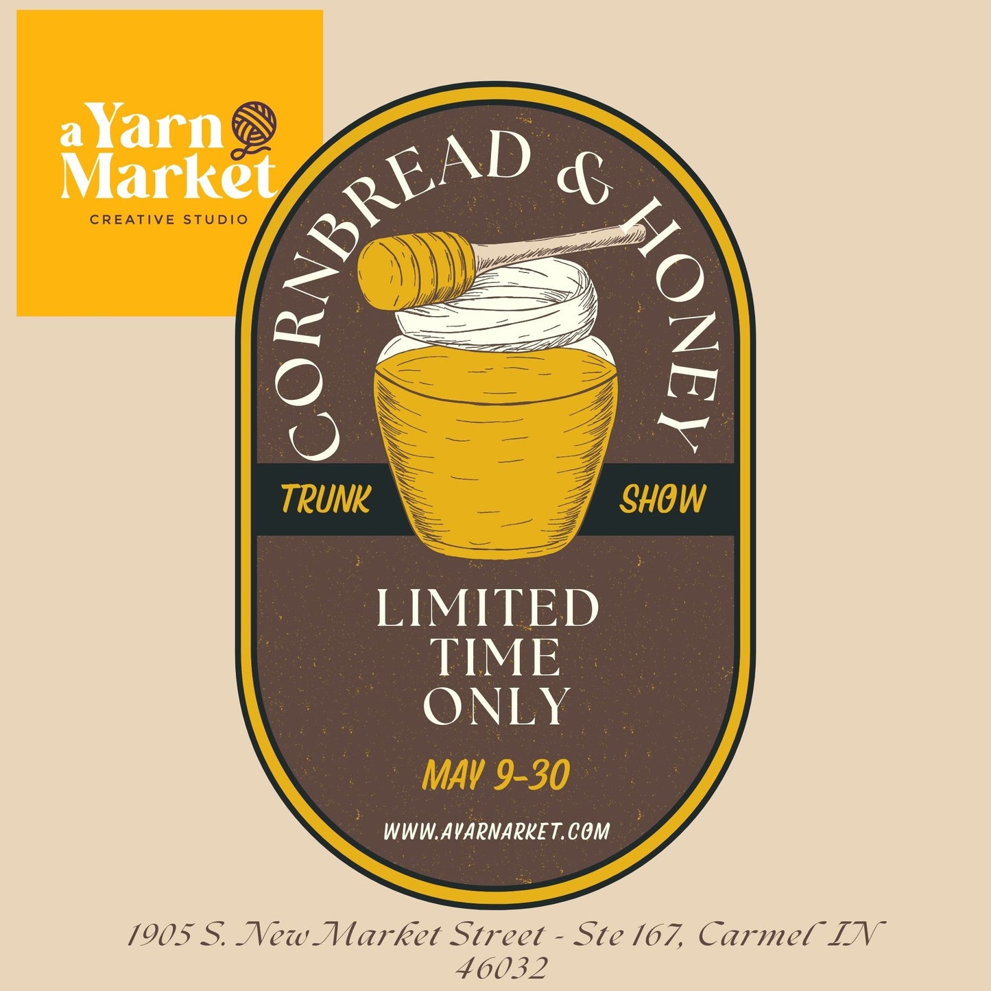 Cornbread and Honey Trunk Show, May 9th-May 30th, 2026