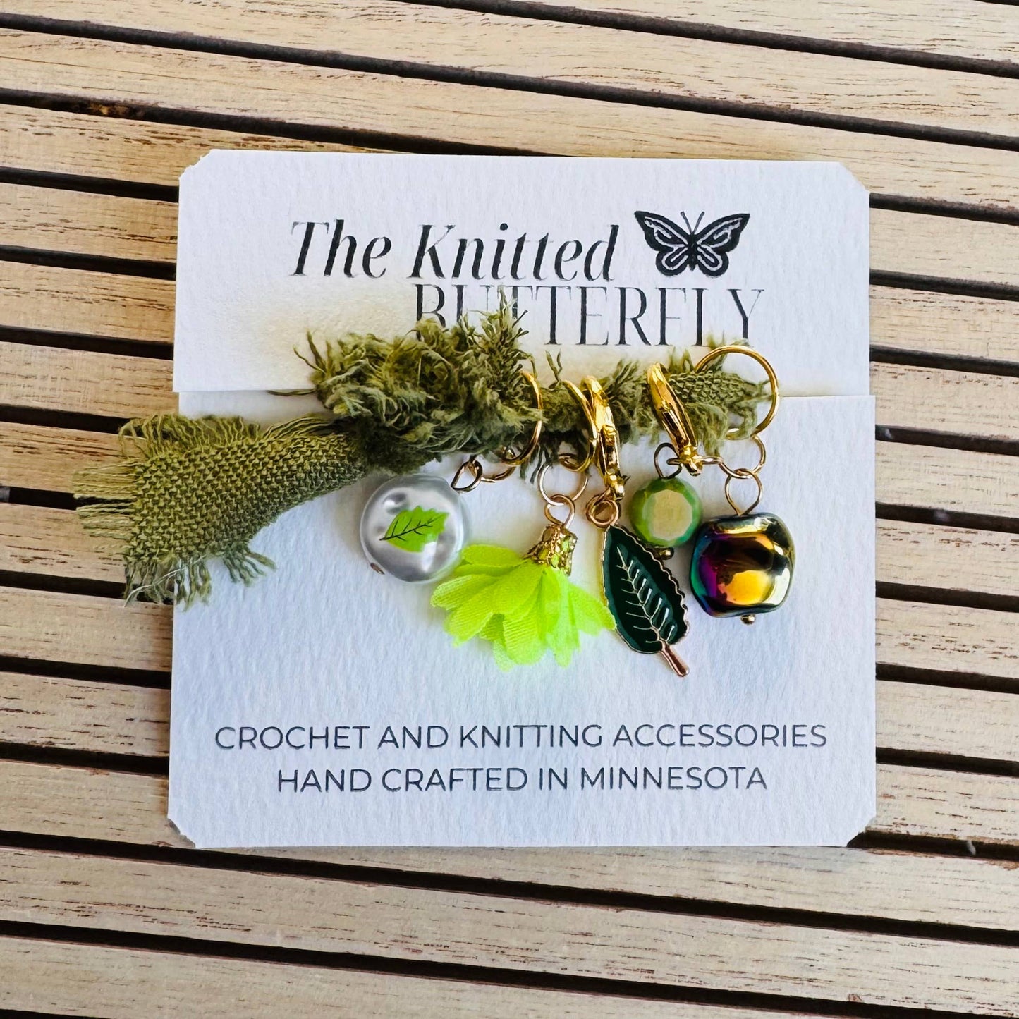 The Knitted Butterfly Dainty Little Things - Green