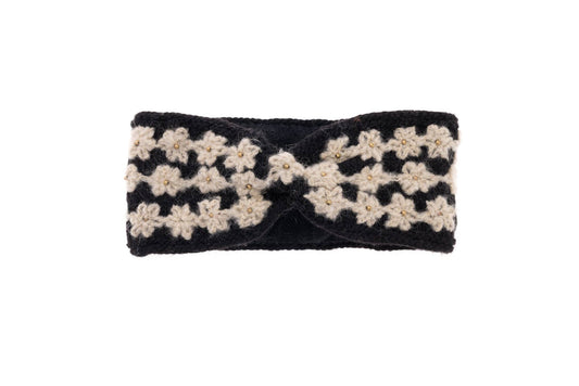 French Knot Floral Trim Headband