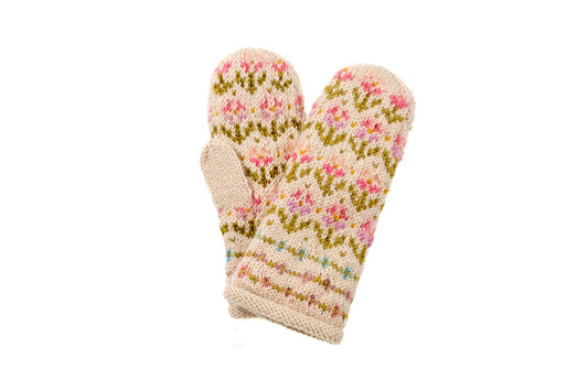 French Knot Leelu Mitten - Natural