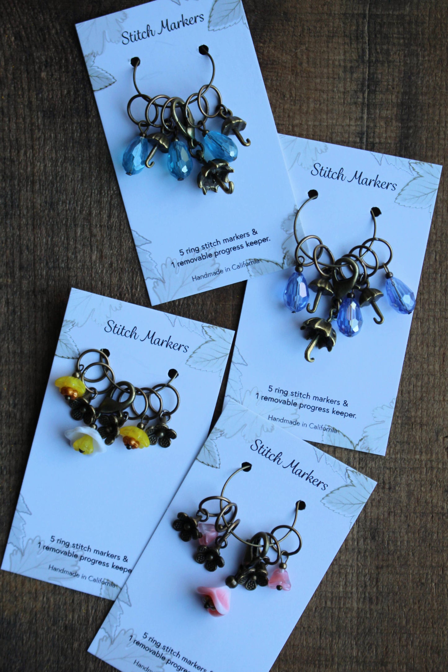 Never Not Knitting: April Showers Stitch Marker Sets