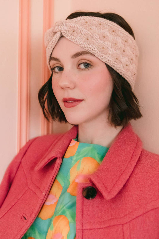 French Knot Floral Trim Headband