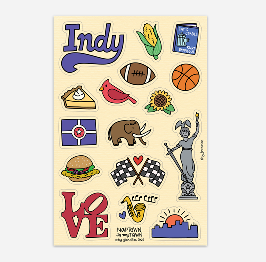 Indianapolis Sticker Sheet