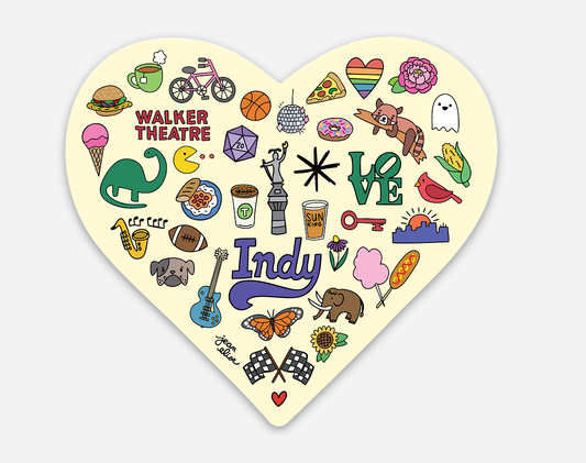 Indy Heart Sticker