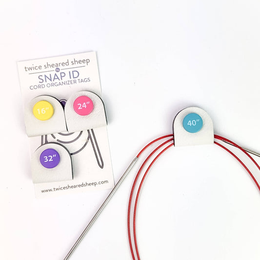 Twice Sheared Sheep:Snap ID Cord Organizer Tags - Standard Number Sizing