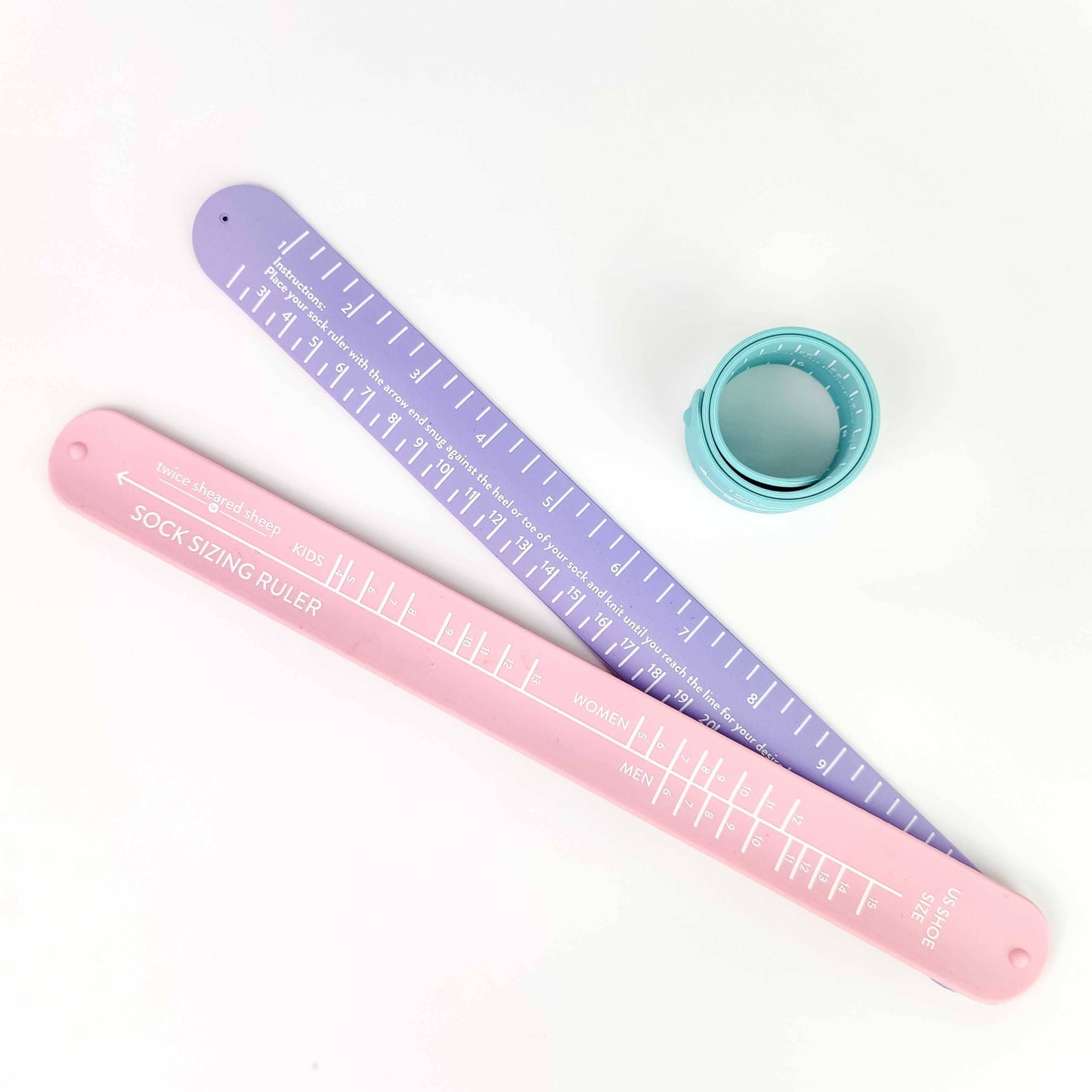Twice Sheared Sheep: Sock Sizing Ruler - Sock Knitting Bracelet Ruler