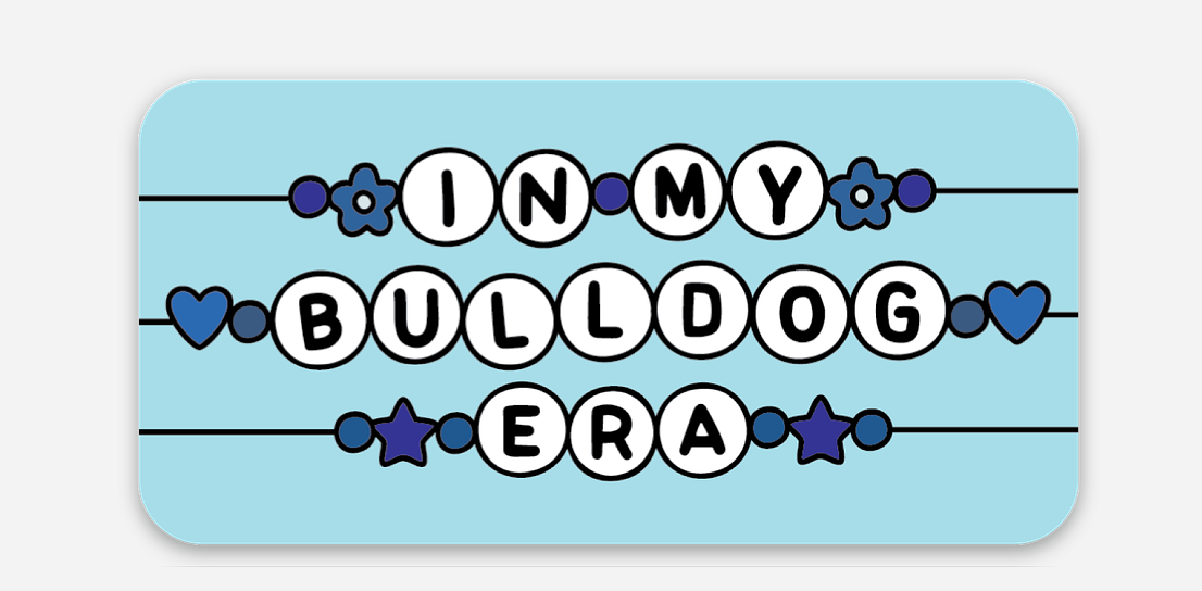 Bulldog Friendship Bracelet Sticker 
