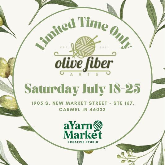 Olive Fiber Arts Trunk Show, July 18th-25th, 2026