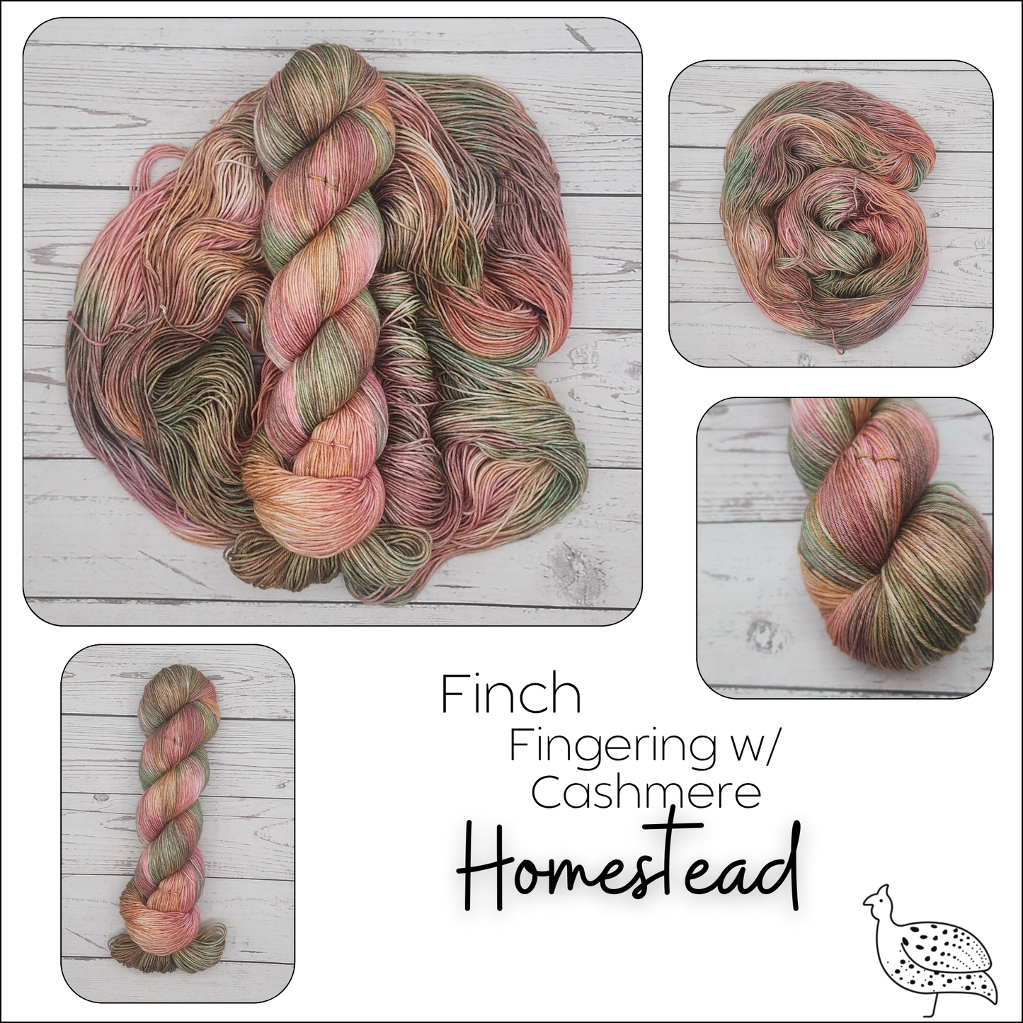 Indigo Guinea Fibers - Finch - Cashmere Fingering