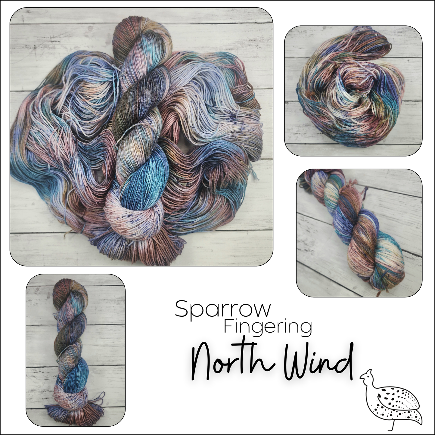 Indigo Guinea Fiber - Sparrow - Fingering