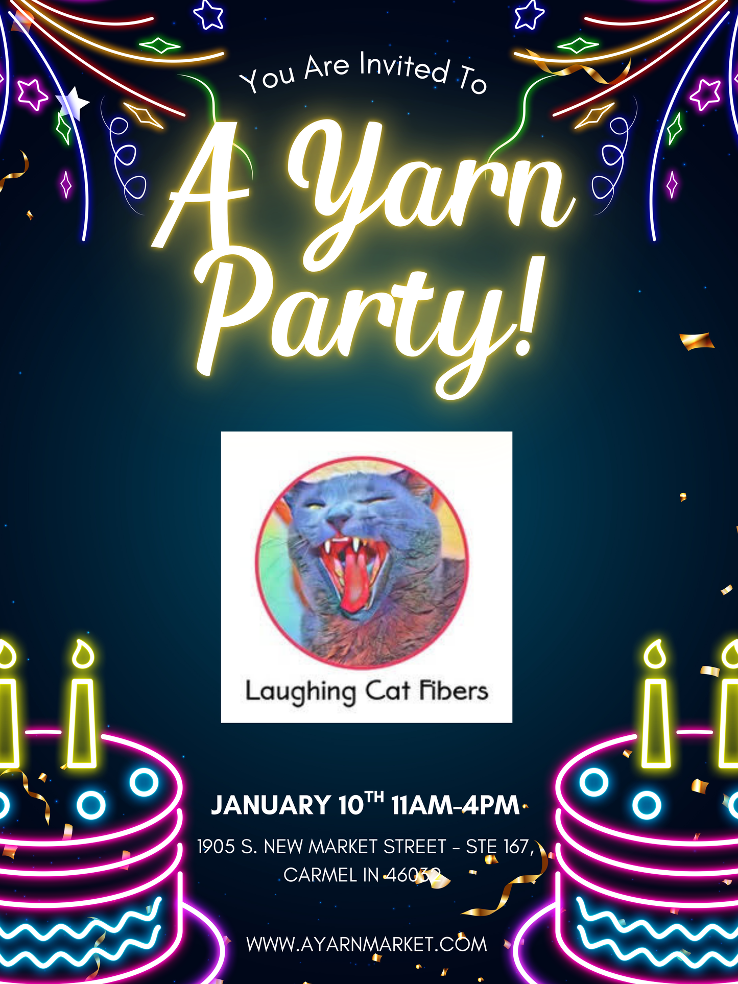A Yarn Party - Saturday, January 10th, 2026 11:00am-4:00pm