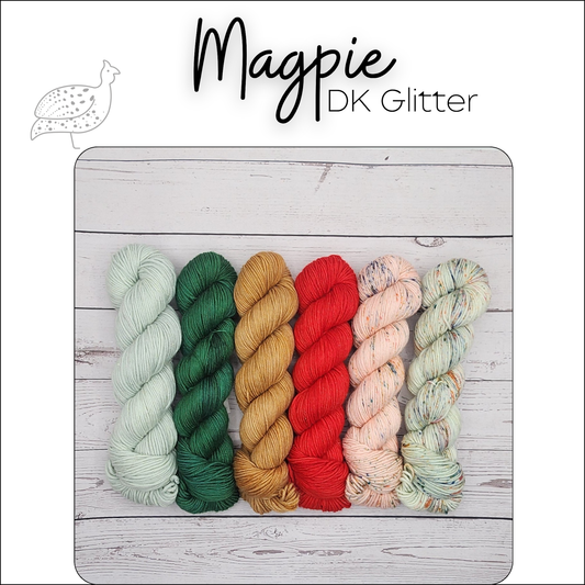 Indigo Guinea Fiber- Magpie DK - Holiday Colors
