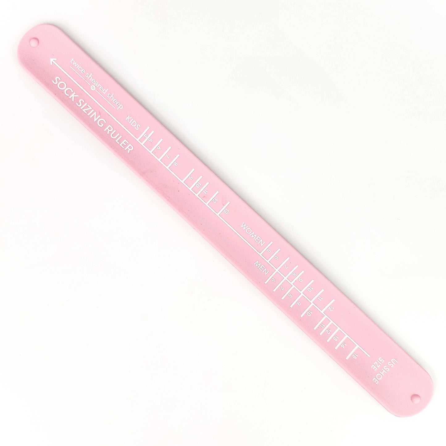 Twice Sheared Sheep: Sock Sizing Ruler - Sock Knitting Bracelet Ruler