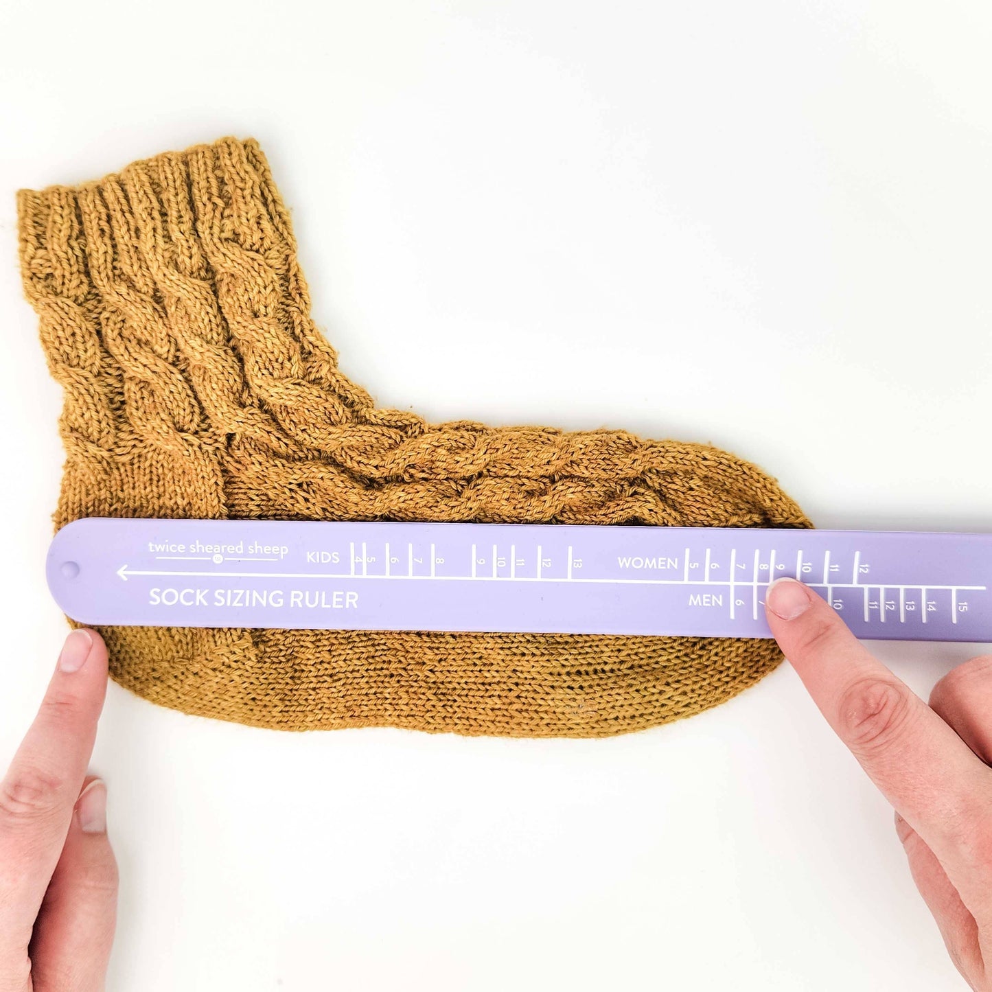 Twice Sheared Sheep: Sock Sizing Ruler - Sock Knitting Bracelet Ruler