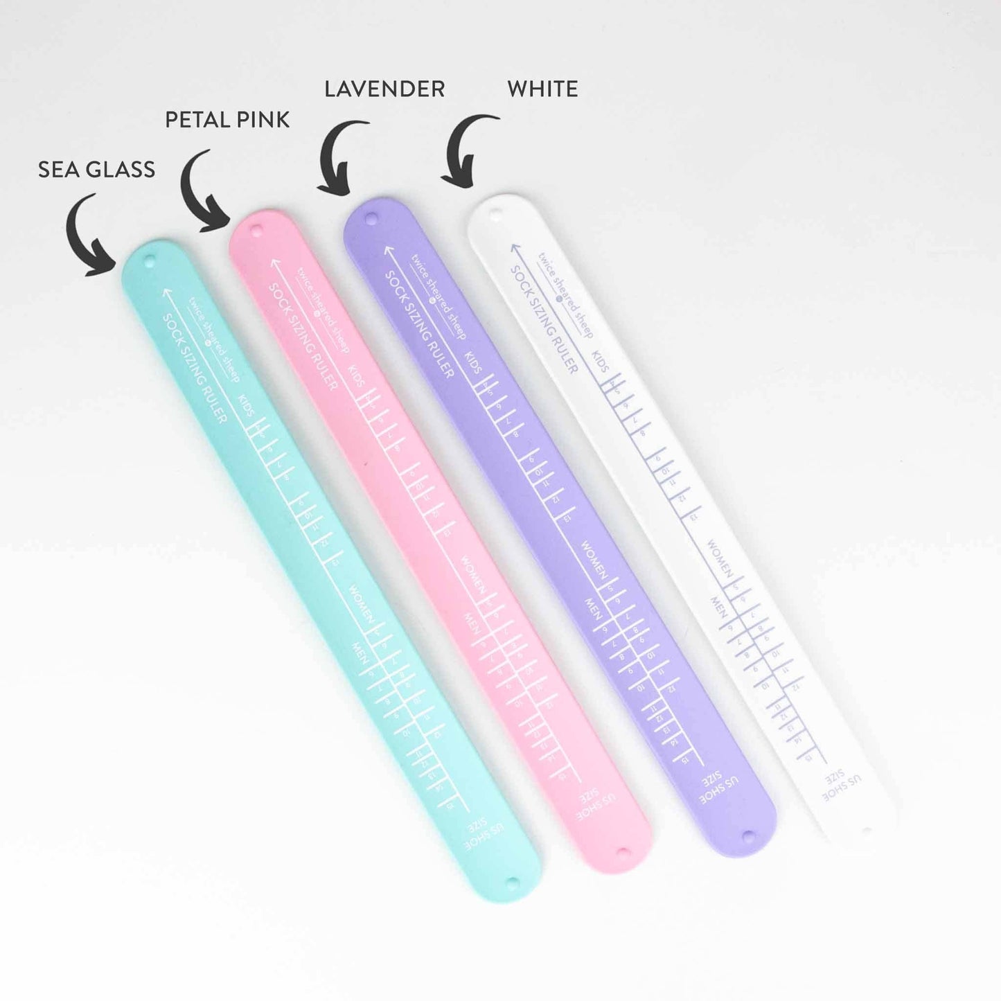 Twice Sheared Sheep: Sock Sizing Ruler - Sock Knitting Bracelet Ruler