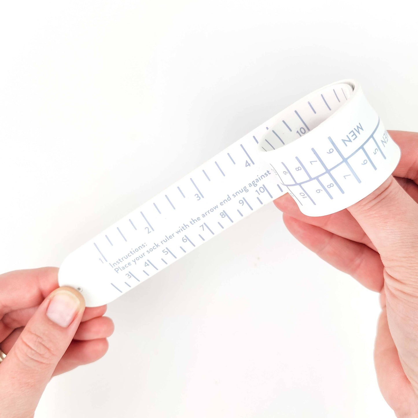 Twice Sheared Sheep: Sock Sizing Ruler - Sock Knitting Bracelet Ruler